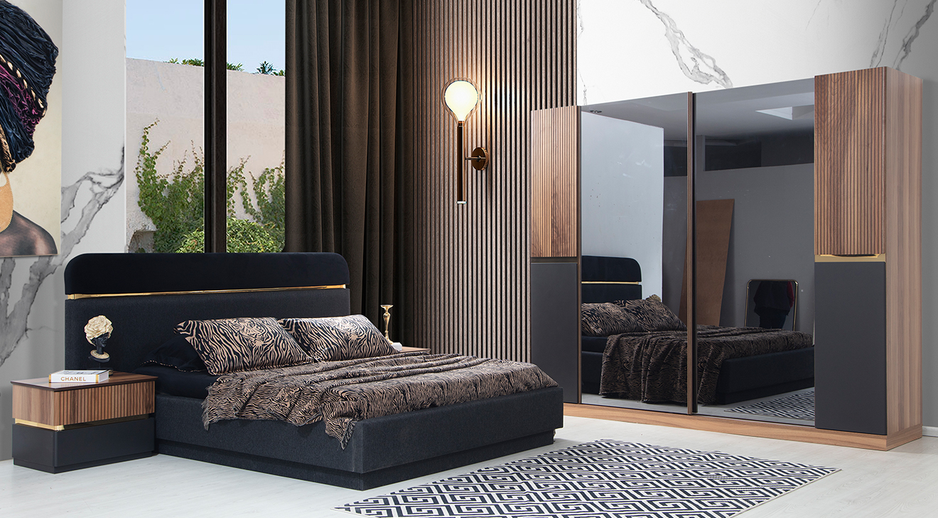 New Gloria Sürgü Kapaklı Yatak Odası Takımı Yatak Odası