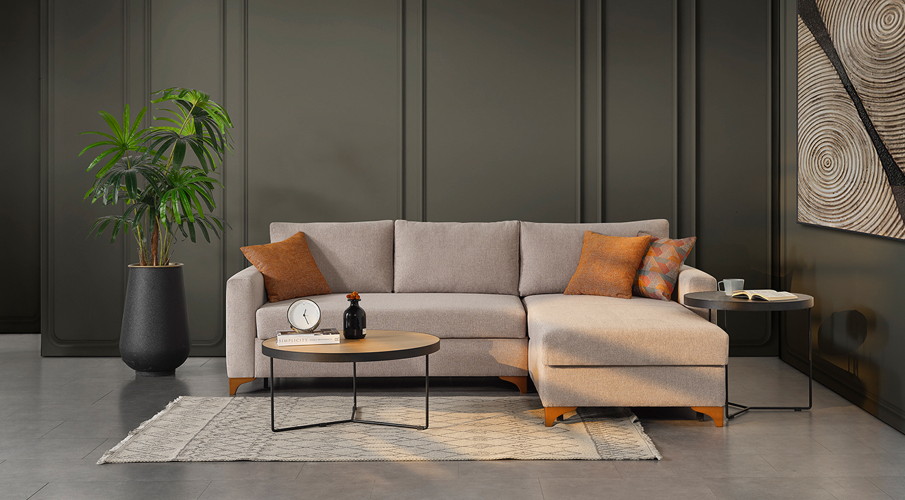 New Nova Yataklı Sandıklı Köşe Koltuk Takımı Yataklı ve Sandıklı Koltuk Takımları