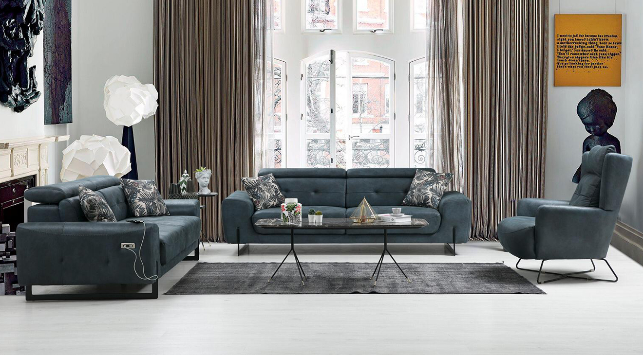 Flora Metal Ayaklı Motorlu USB Girişli Koltuk Takımı Motorlu Koltuk Takımları