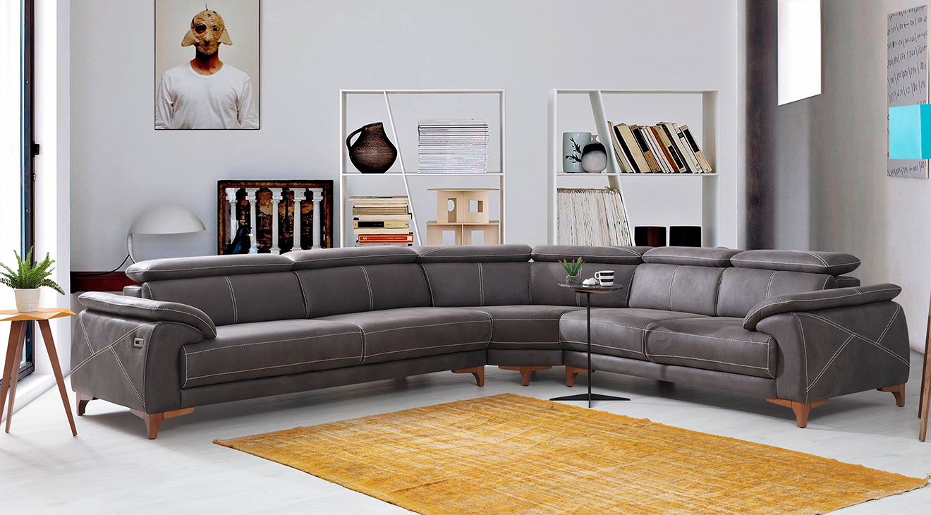 Oscar Motorlu USB Girişli Köşe Koltuk Takımı Motorlu Köşe Takımları