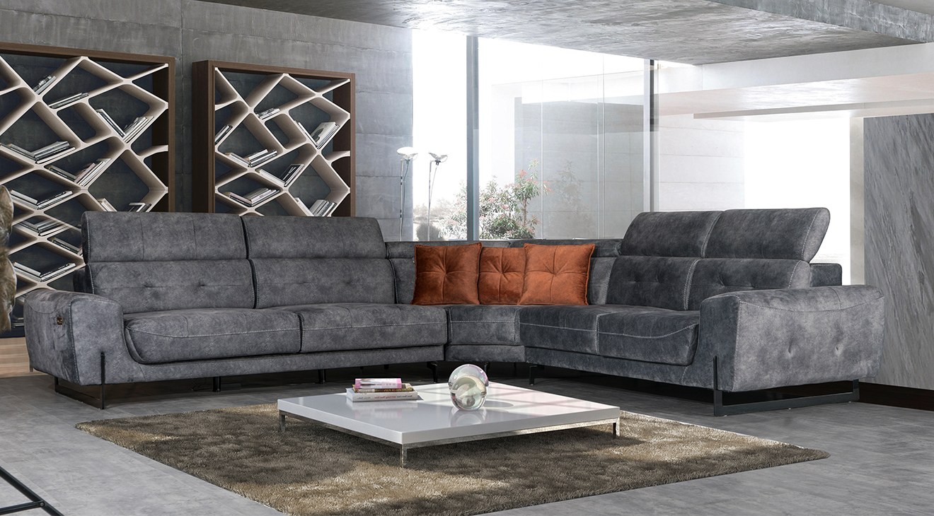 Lora Standart USB Girişli Köşe Koltuk Takımı Motorlu Köşe Takımları