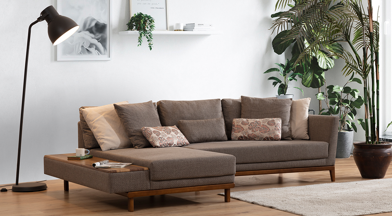 Argemon Sehpalı Modern Mini Köşe Koltuk Modern Köşe Takımları