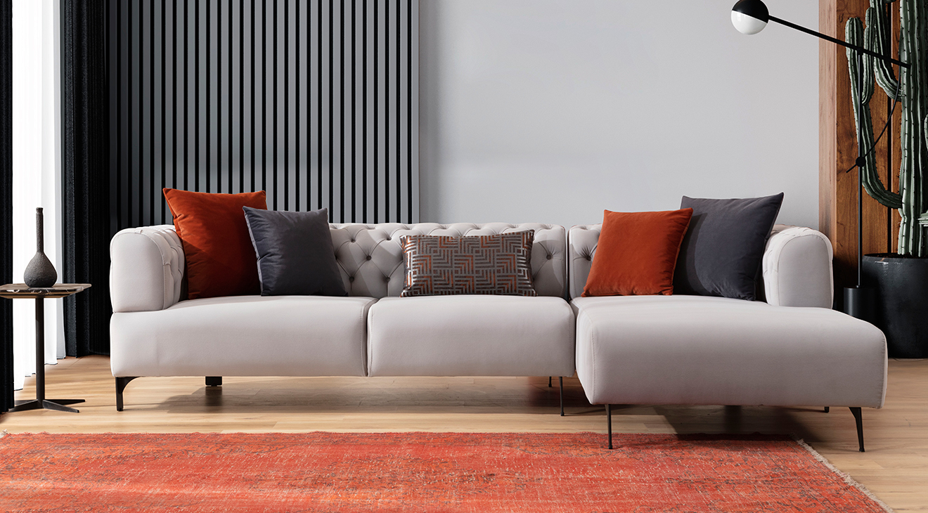 Cratos Kapitone Köşe Koltuk Takımı Köşe Koltuk