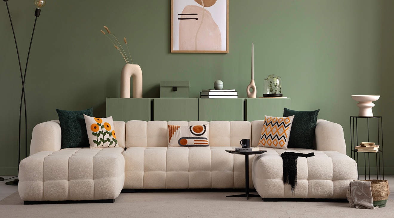 Estanze Modüler U Köşe Koltuk Takımı Köşe Koltuk