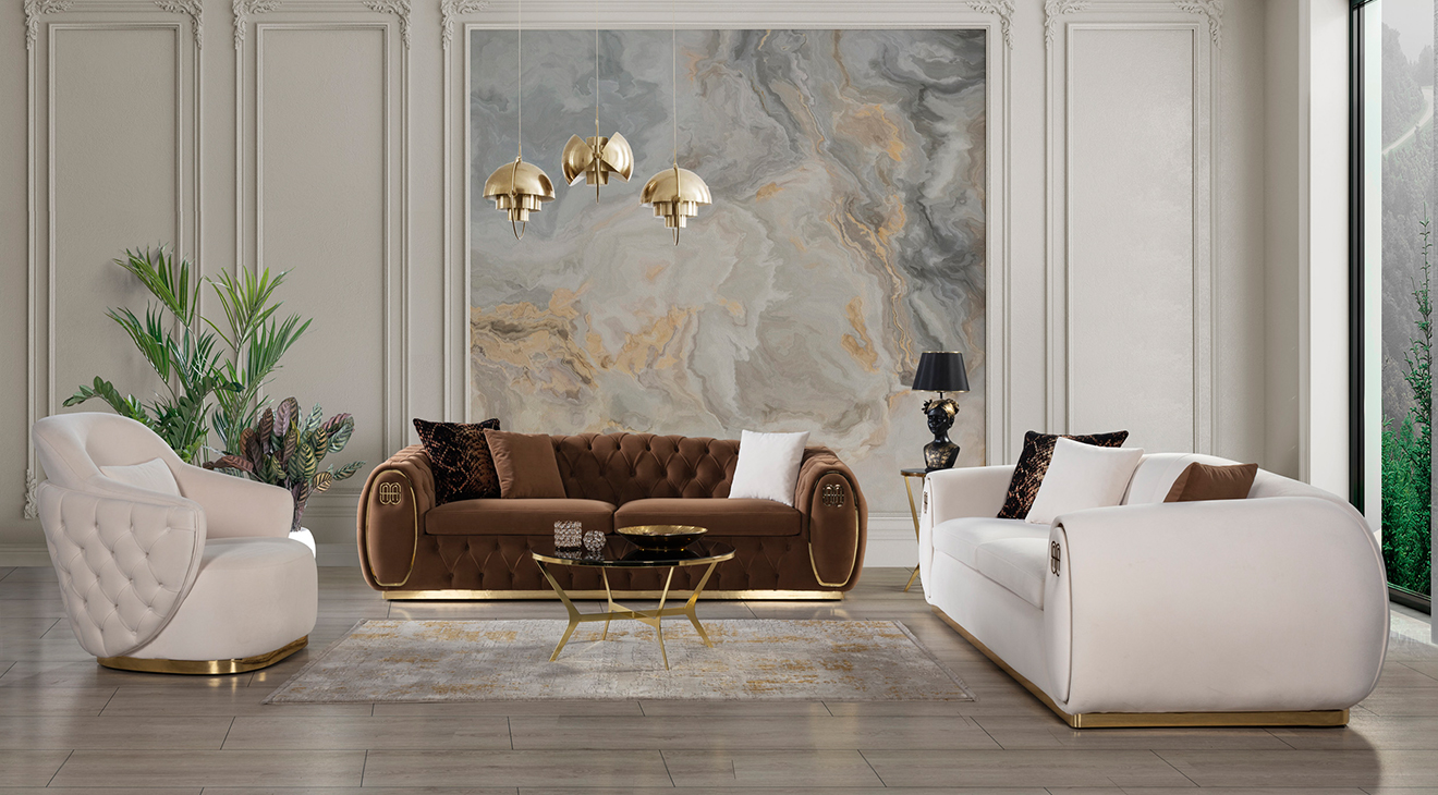 Sageza Modern Kapitoneli Koltuk Takımı Modern Koltuk Takımı