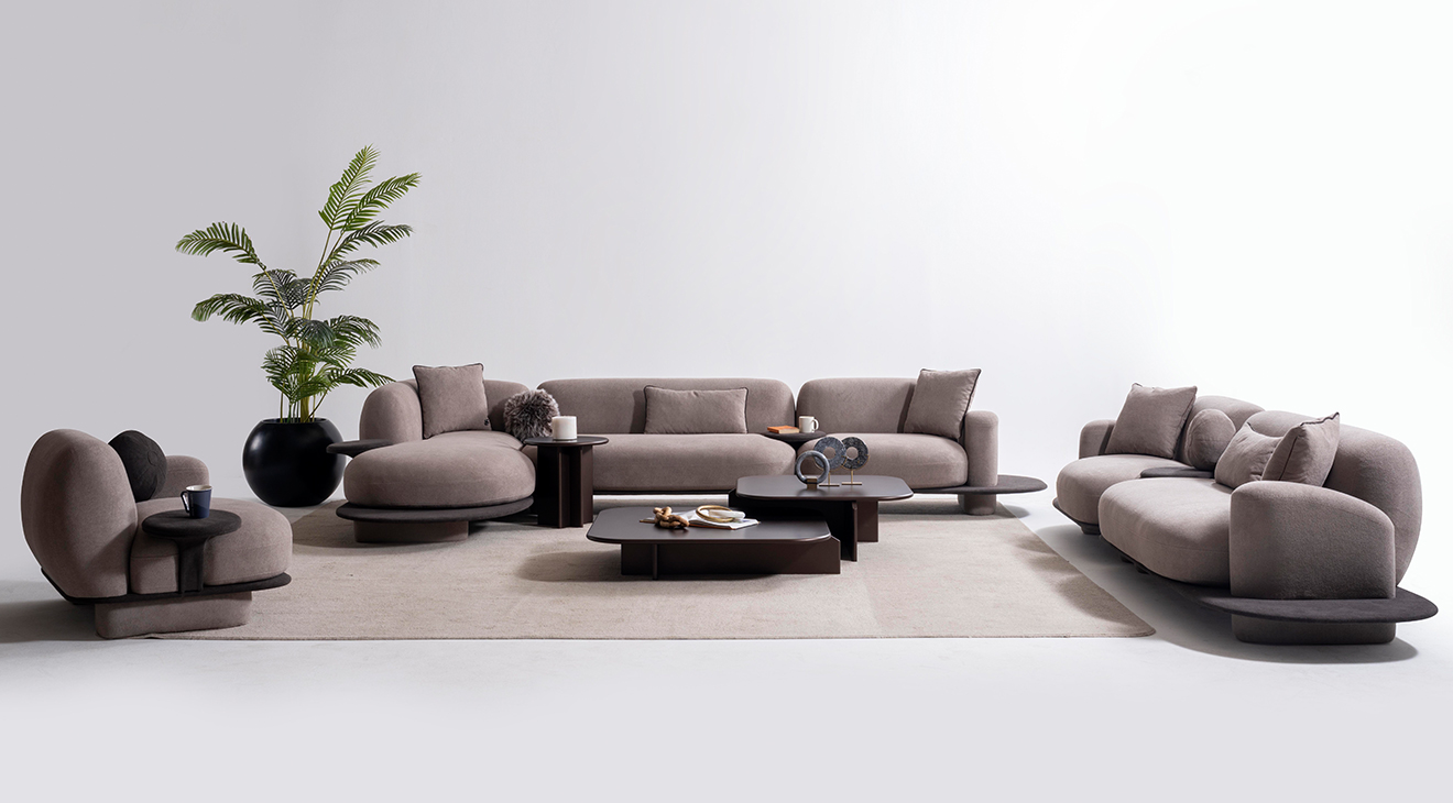 Bonbon Kanepeli Köşe Koltuk Takımı Köşe Koltuk