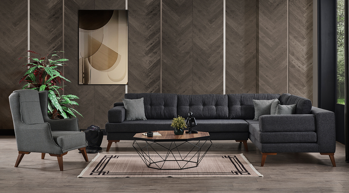 Arena Kanepe Olabilen Köşe Koltuk Takımı Köşe Koltuk