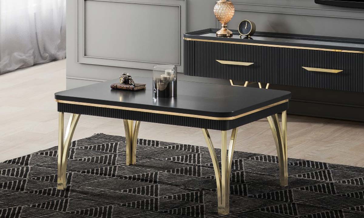 Gemma Antrasit Metal Ayaklı Orta Sehpa Orta Sehpa