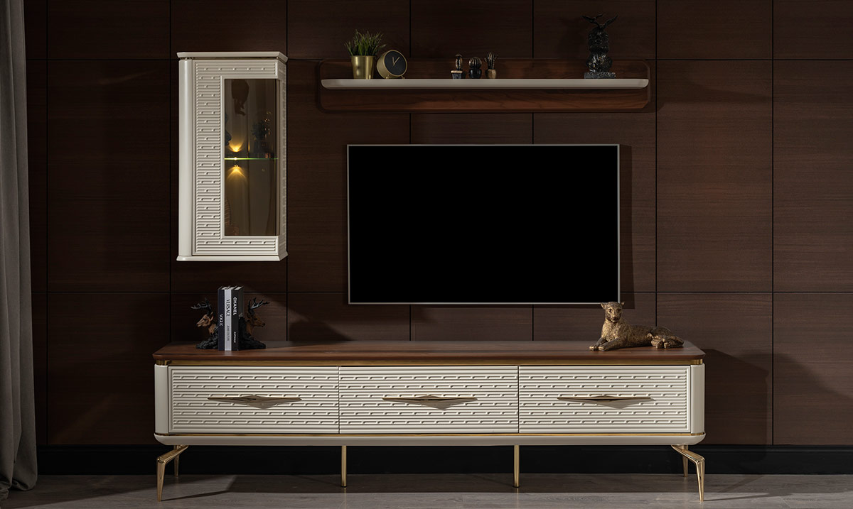 Sade Metal Ayaklı Tv Ünitesi TV Ünitesi