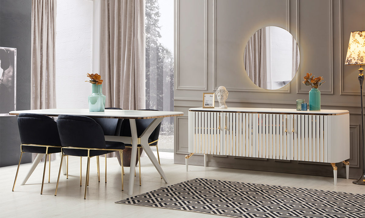 Bianca Aytaşı Yemek Odası Takımı Yemek Odası