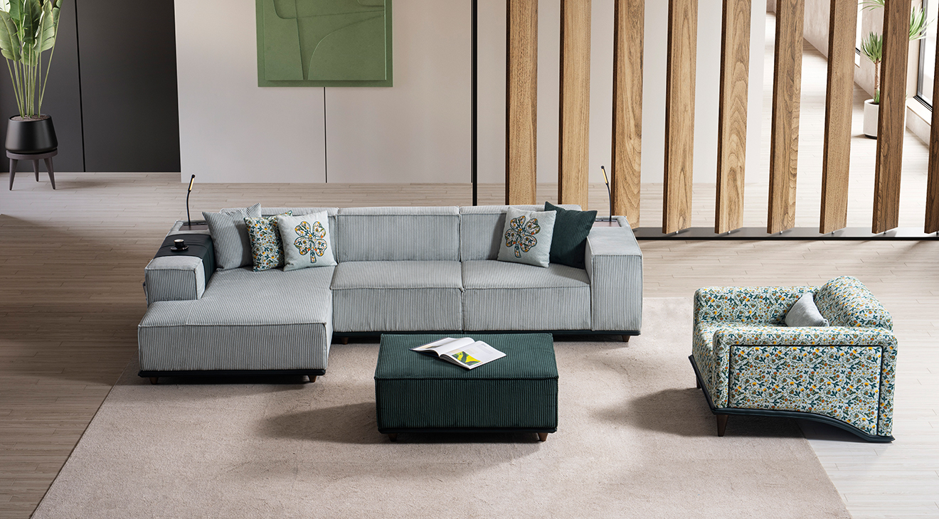 Puffy Relax Köşe Koltuk Takımı Köşe Koltuk