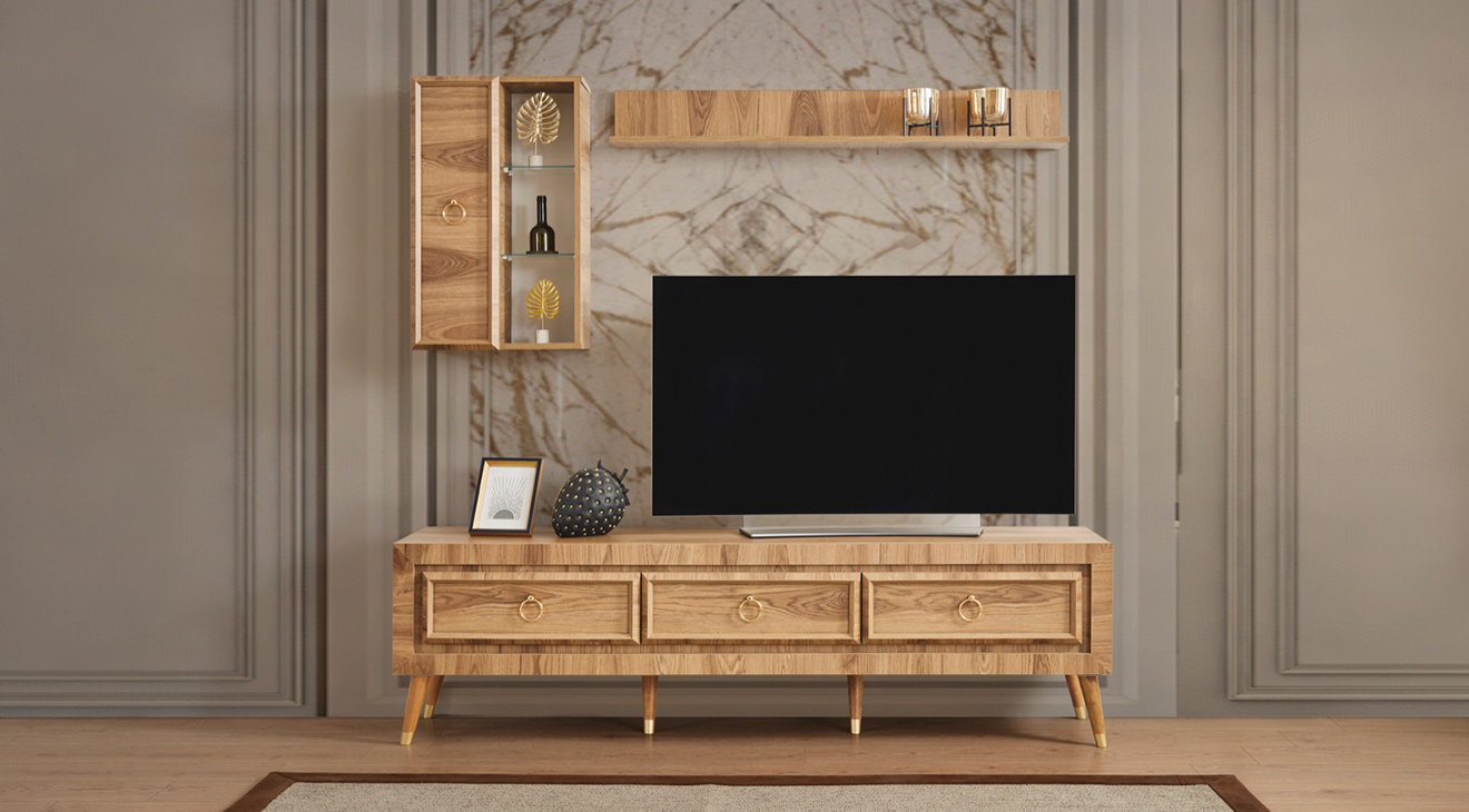 Pablo Ahşap Ayaklı Tv Ünitesi TV Ünitesi