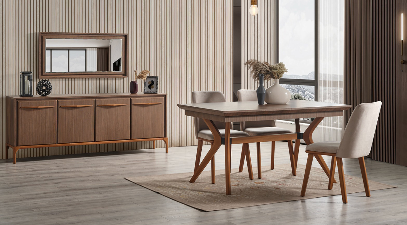 Hayal Ahşap Ayaklı Yemek Odası Takımı Yemek Odası