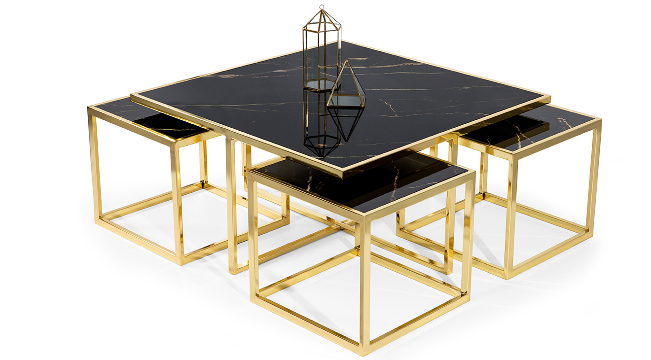 Class Gold Metal Ayaklı Orta Sehpa Orta Sehpa