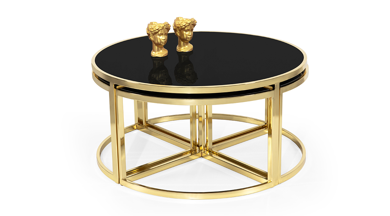 Motto Gold Metal Ayaklı Orta Sehpa Orta Sehpa