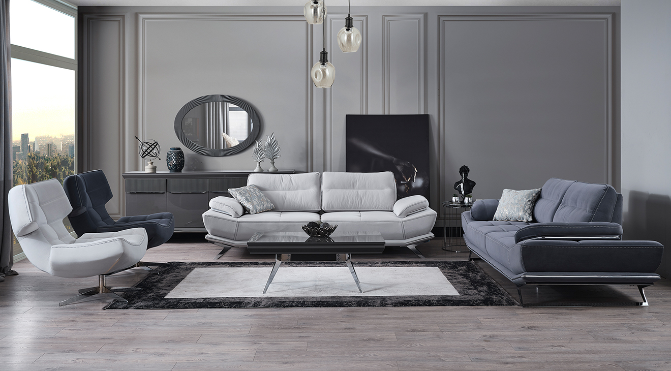 Wow Antrasit Yataklı Metal Ayaklı Koltuk Takımı Yataklı Koltuk Takımları