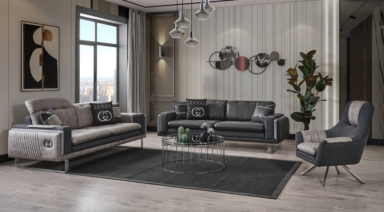 Gucci Metal Ayaklı Yataklı Koltuk Takımı Yataklı Koltuk Takımları