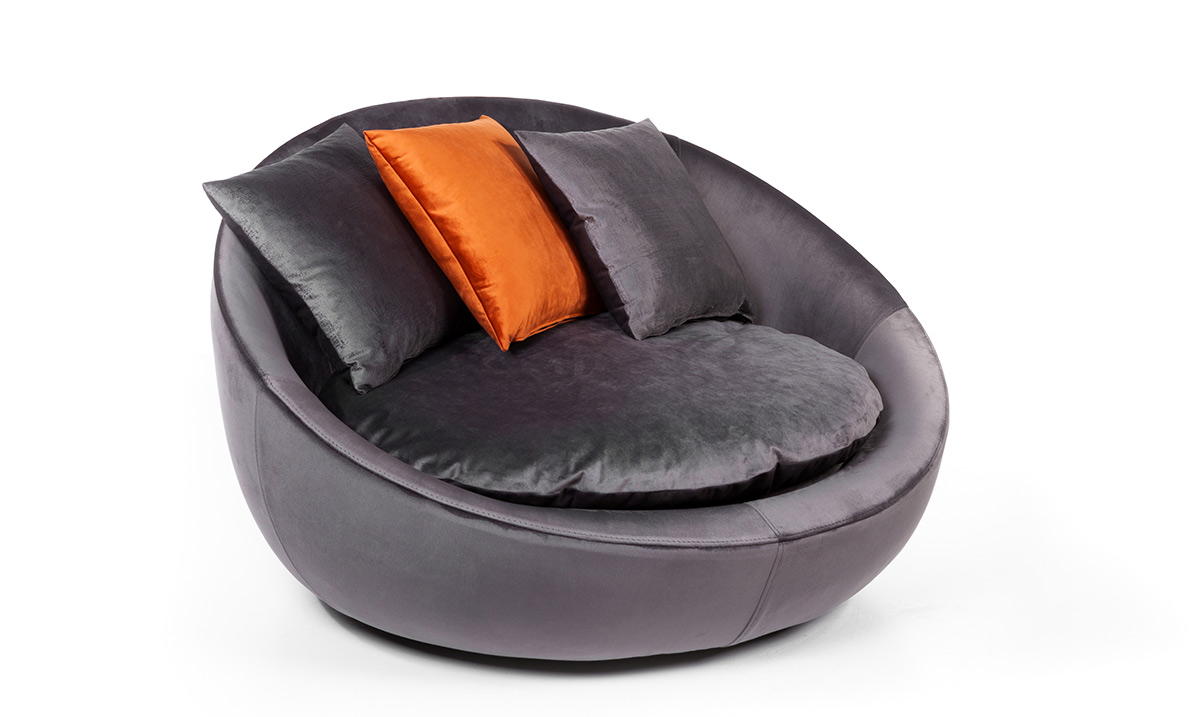 Fotelja Gri Berjer Tekli Koltuk