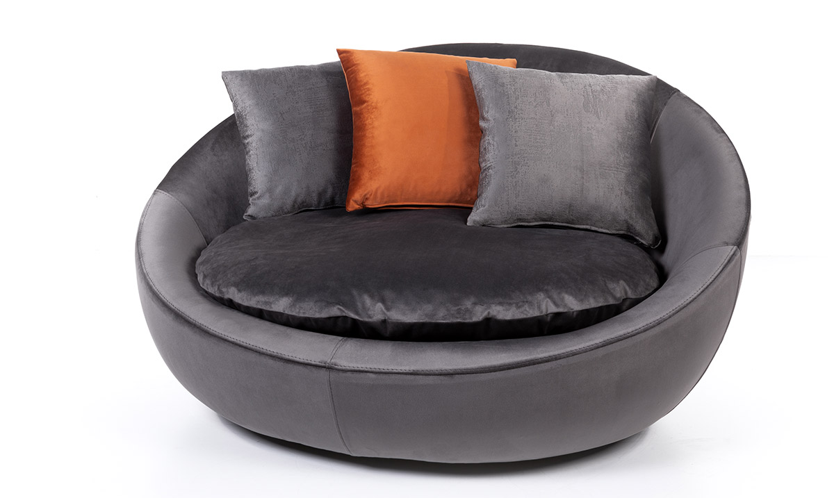 Fotelja Gri Berjer Tekli Koltuk