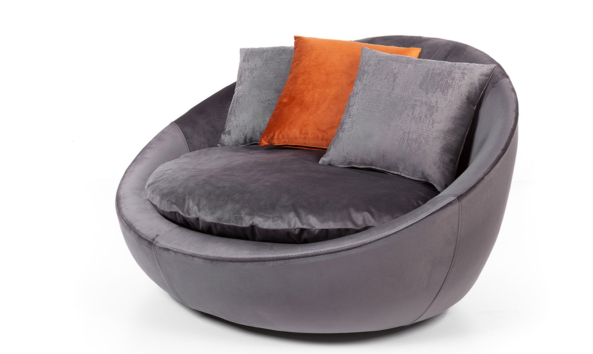 Fotelja Gri Berjer Tekli Koltuk