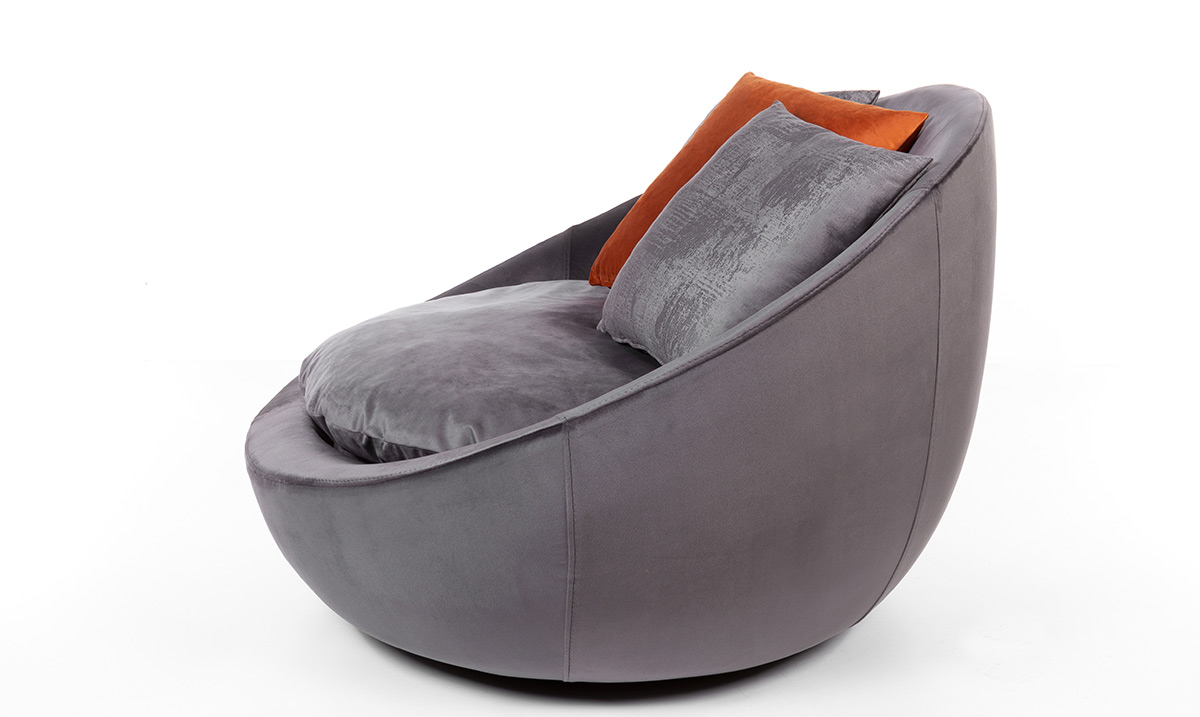 Fotelja Gri Berjer Tekli Koltuk