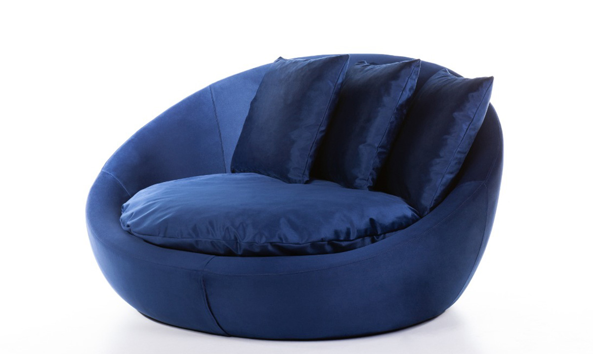 Fotelja Mavi Berjer Tekli Koltuk