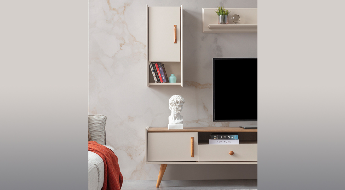 Giza Ahşap Ayaklı Tv Ünitesi TV Ünitesi