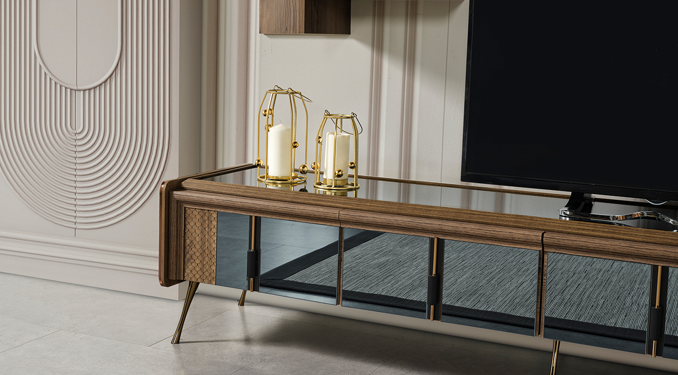 Retro Ceviz Tv Ünitesi TV Ünitesi