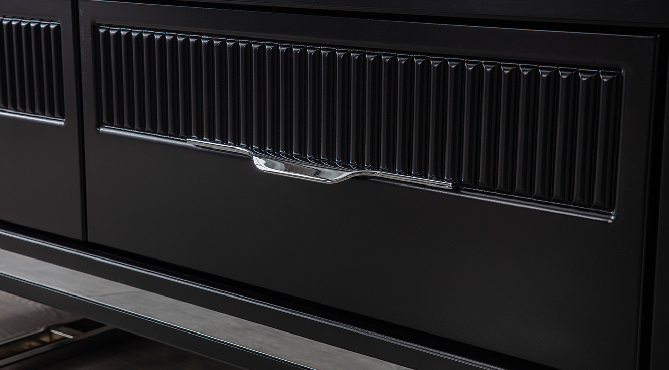 Sedef Metal Ayaklı Tv Ünitesi (Siyah) TV Ünitesi