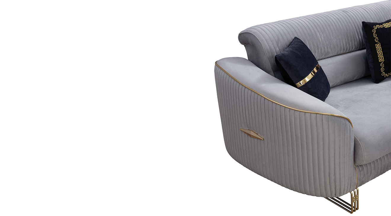 Lotus Gold Metal Ayaklı Yataklı Koltuk Takımı Yataklı Koltuk Takımları