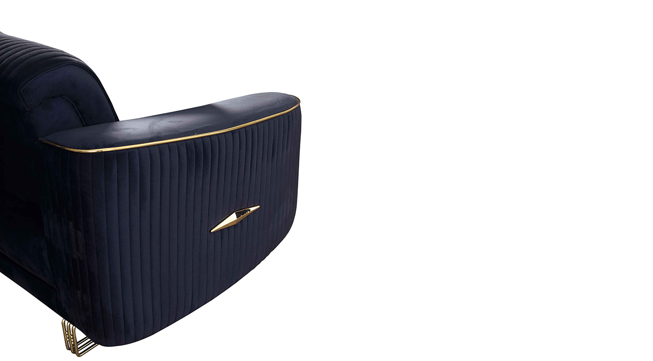 Lotus Gold Metal Ayaklı Yataklı Koltuk Takımı Yataklı Koltuk Takımları