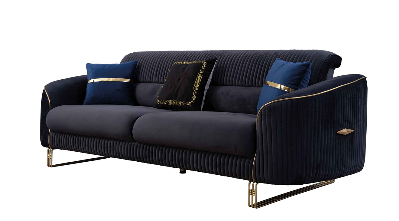 Lotus Gold Metal Ayaklı Yataklı Koltuk Takımı 2 Yataklı Koltuk Takımları