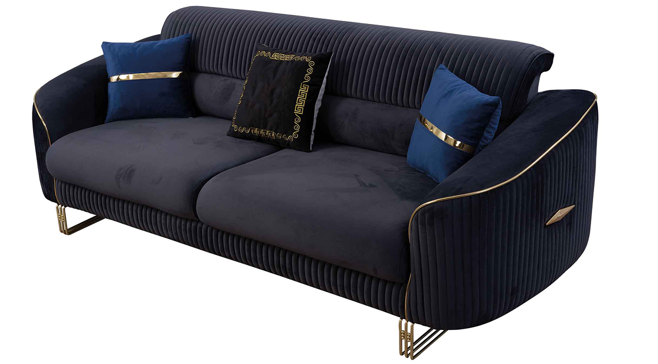 Lotus Gold Metal Ayaklı Yataklı Koltuk Takımı 2 Yataklı Koltuk Takımları