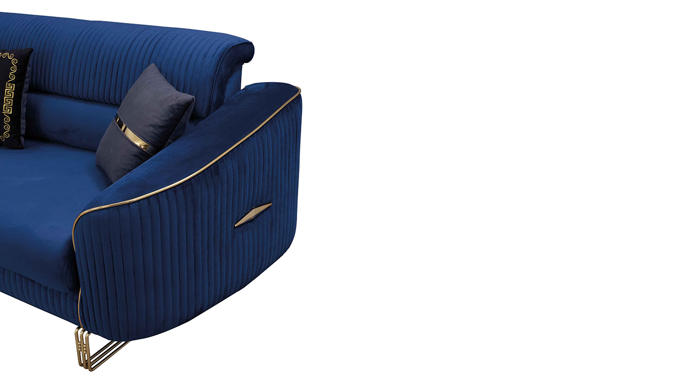 Lotus Gold Metal Ayaklı Yataklı Koltuk Takımı 2 Yataklı Koltuk Takımları