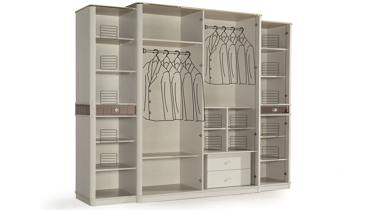 Kristal 6 Kapaklı Yatak Odası Takımı Yatak Odası