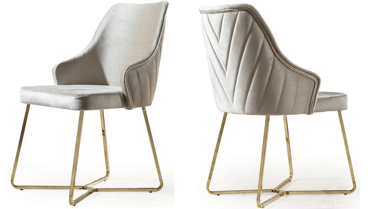 Kristal Gold Metal Ayaklı Yemek Odası Takımı Yemek Odası