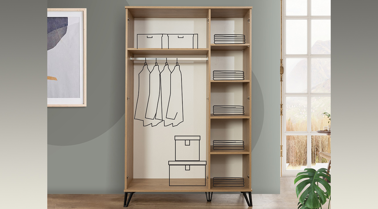 Milas Ceviz 3 Kapaklı Genç Odası Takımı Genç Odası