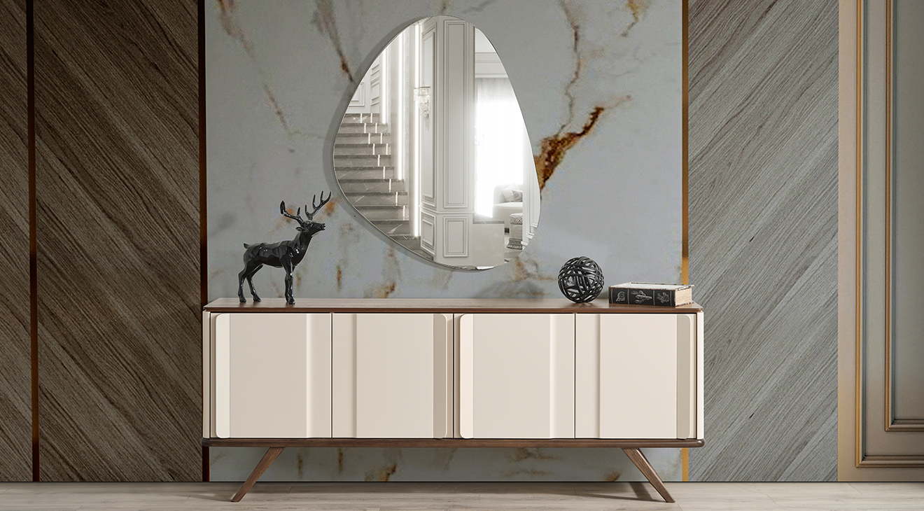 Oslo Ahşap Ayaklı Modern Yemek Odası Takımı Yemek Odası