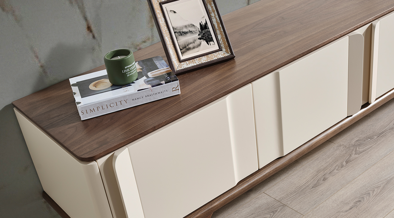 Oslo Ahşap Ayaklı Modern Tv Ünitesi TV Ünitesi