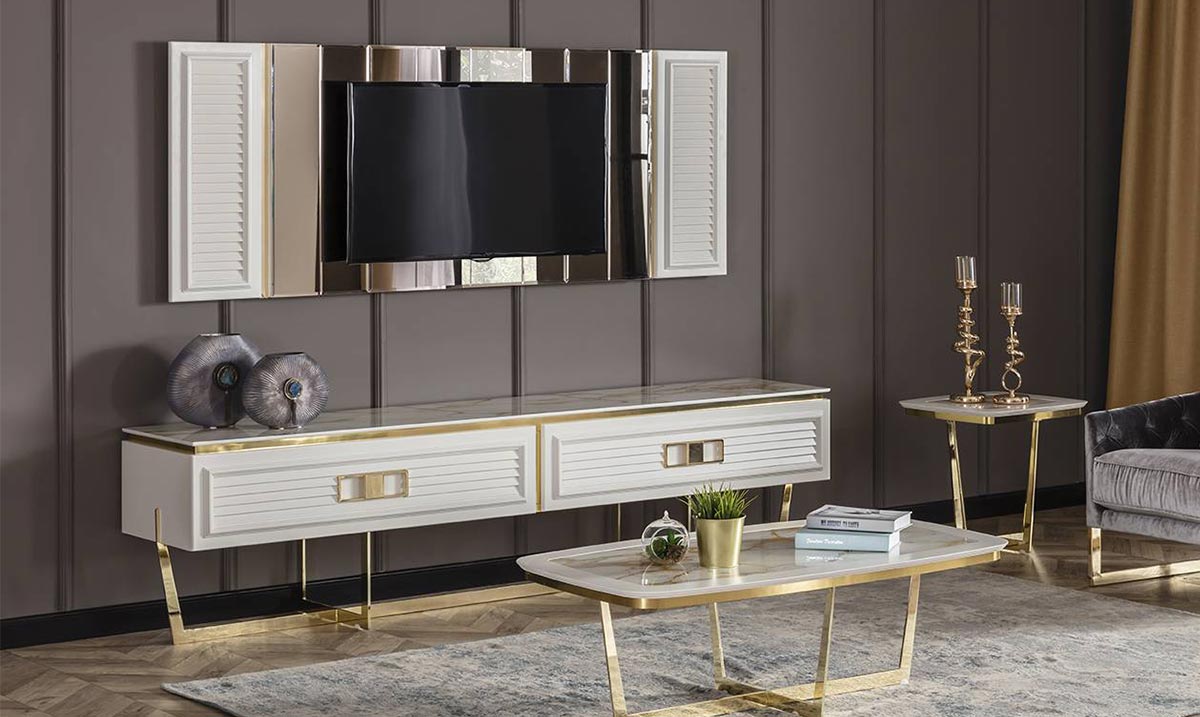 Gloria Metal Ayaklı TV Ünitesi TV Ünitesi