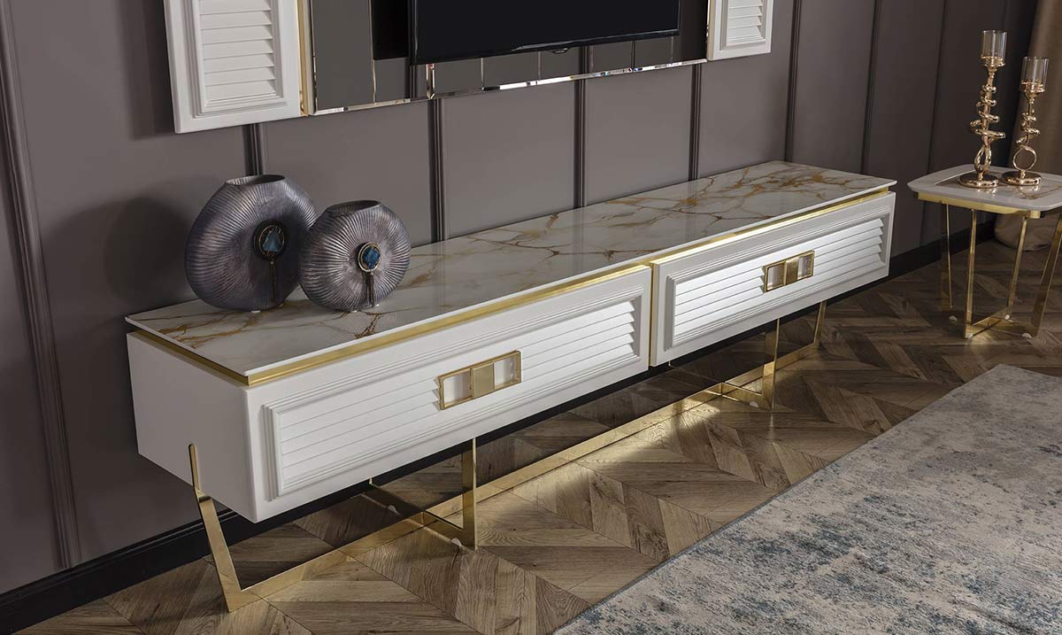 Gloria Metal Ayaklı TV Ünitesi TV Ünitesi