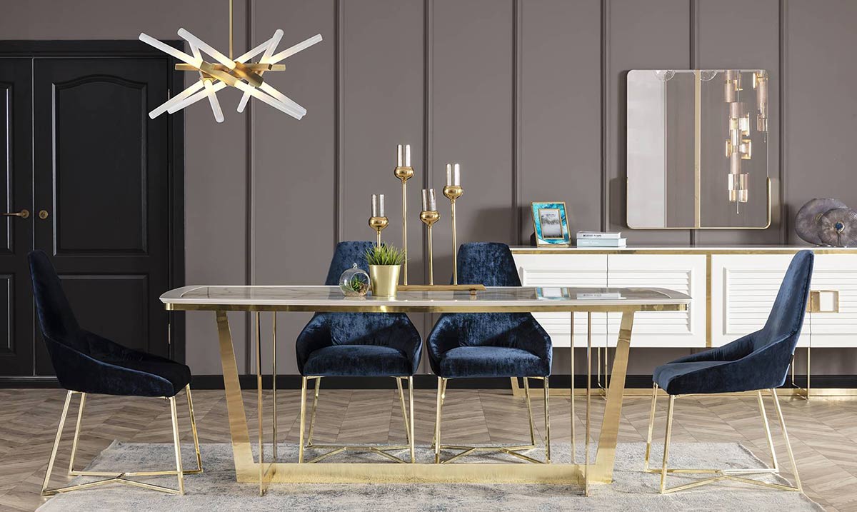 Gloria Metal Ayaklı Yemek Odası Takımı Yemek Odası