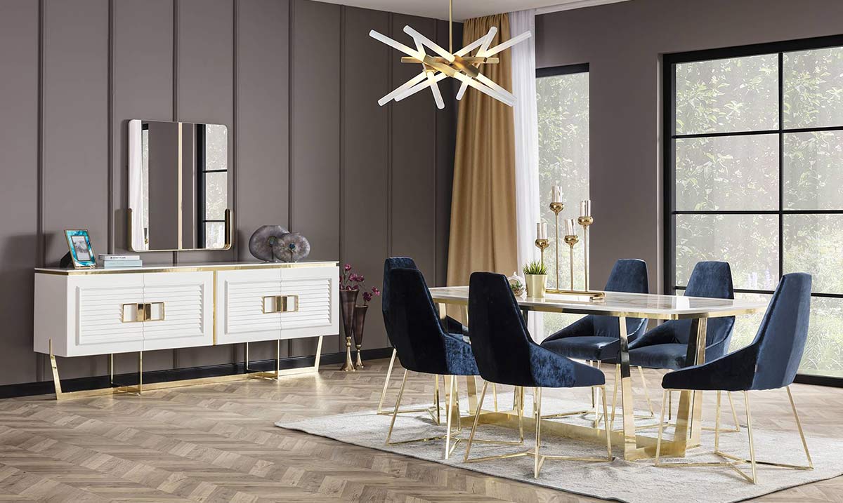Gloria Metal Ayaklı Yemek Odası Takımı Yemek Odası