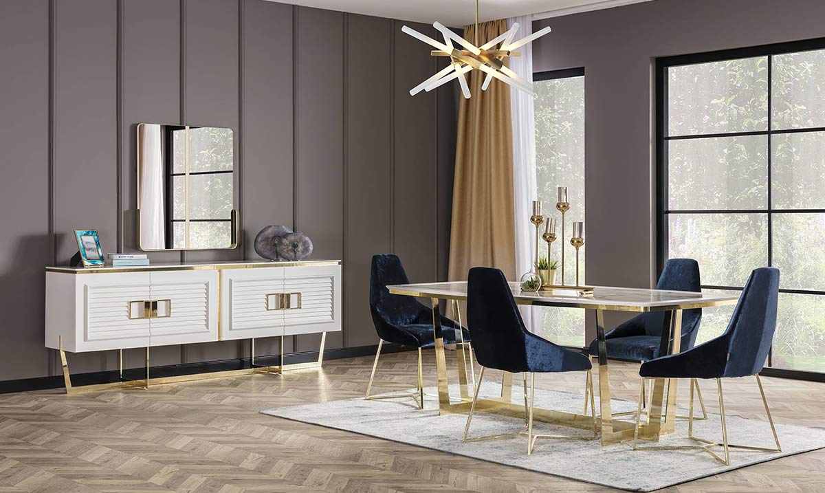 Gloria Metal Ayaklı Yemek Odası Takımı Yemek Odası