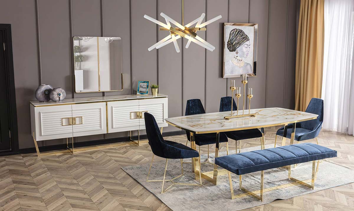 Gloria Metal Ayaklı Yemek Odası Takımı Yemek Odası