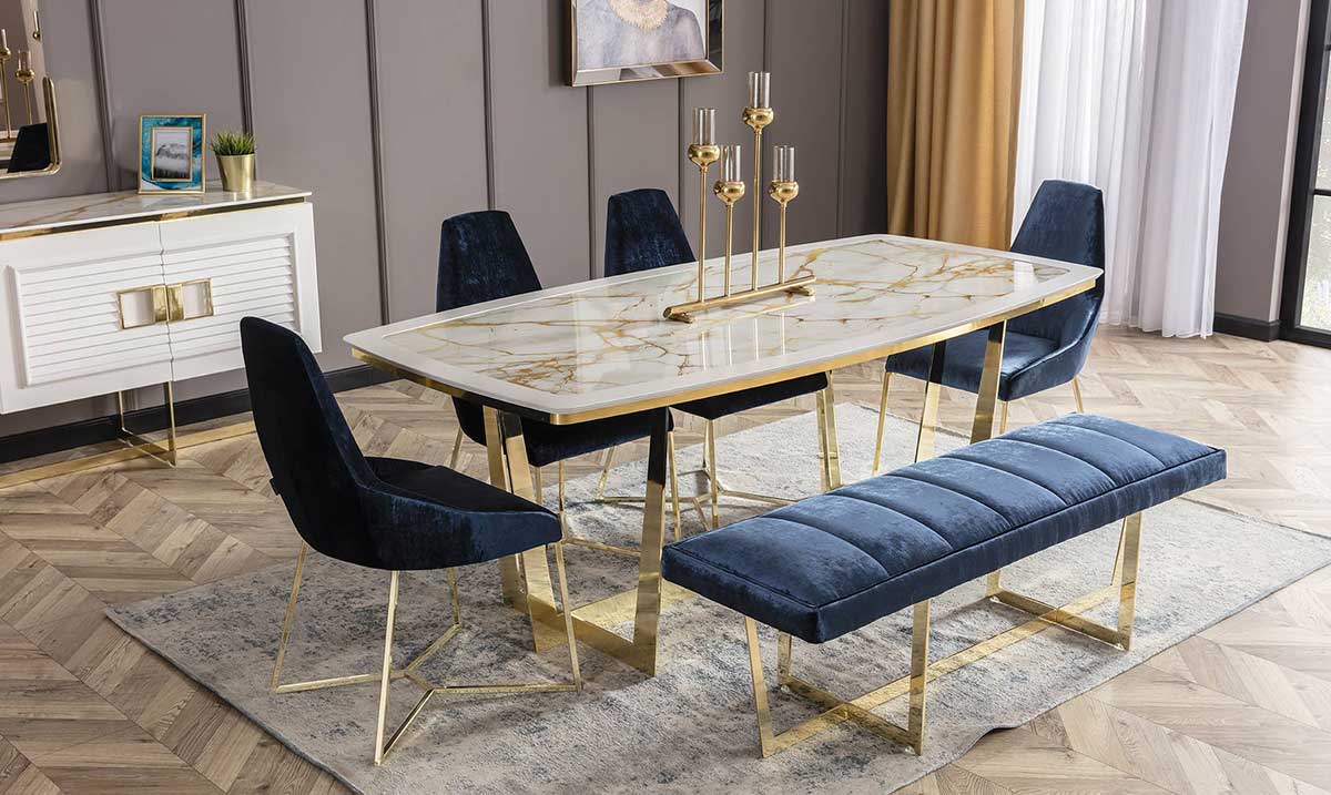 Gloria Metal Ayaklı Yemek Odası Takımı Yemek Odası