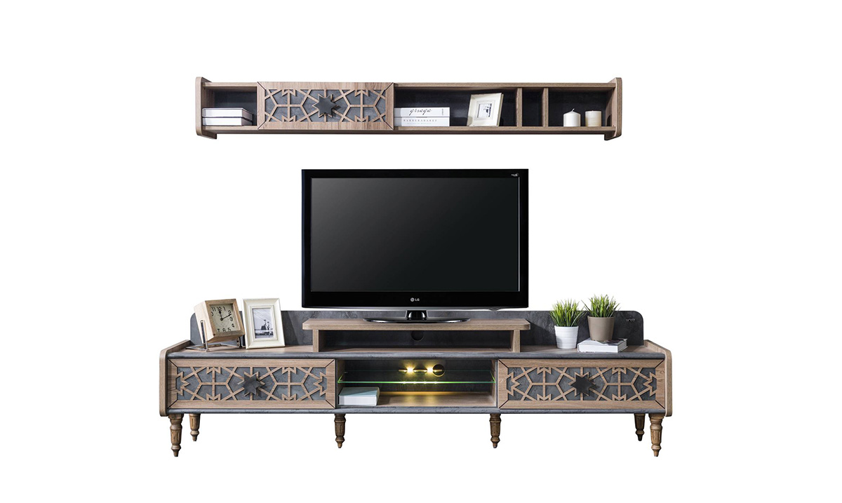 Hünkar Ahşap Ayaklı TV Ünitesi TV Ünitesi