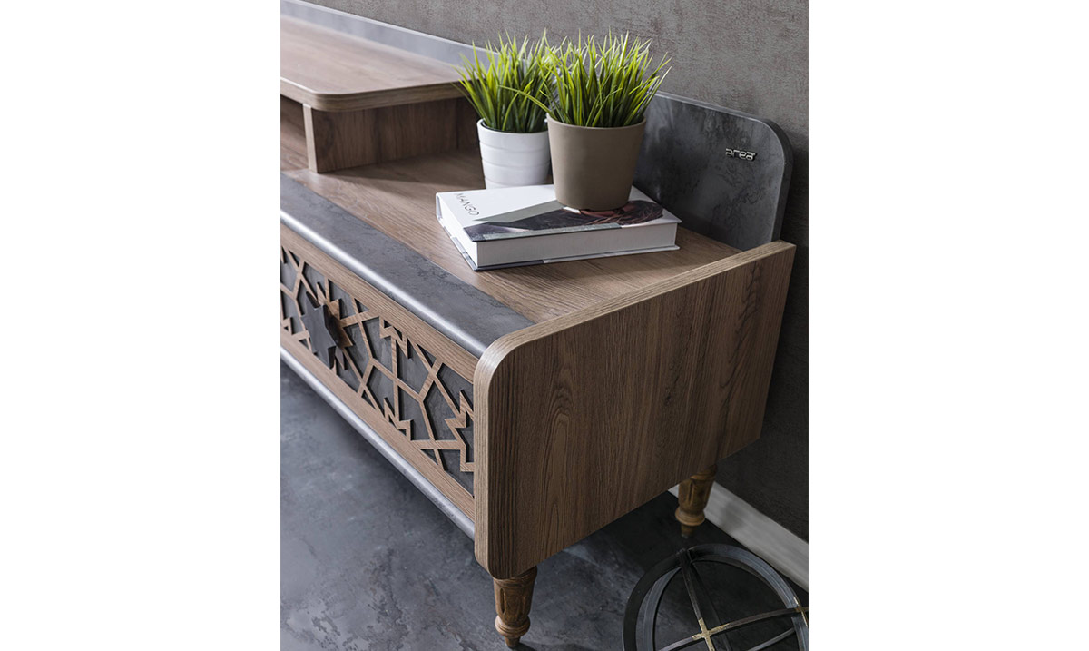 Hünkar Ahşap Ayaklı TV Ünitesi TV Ünitesi