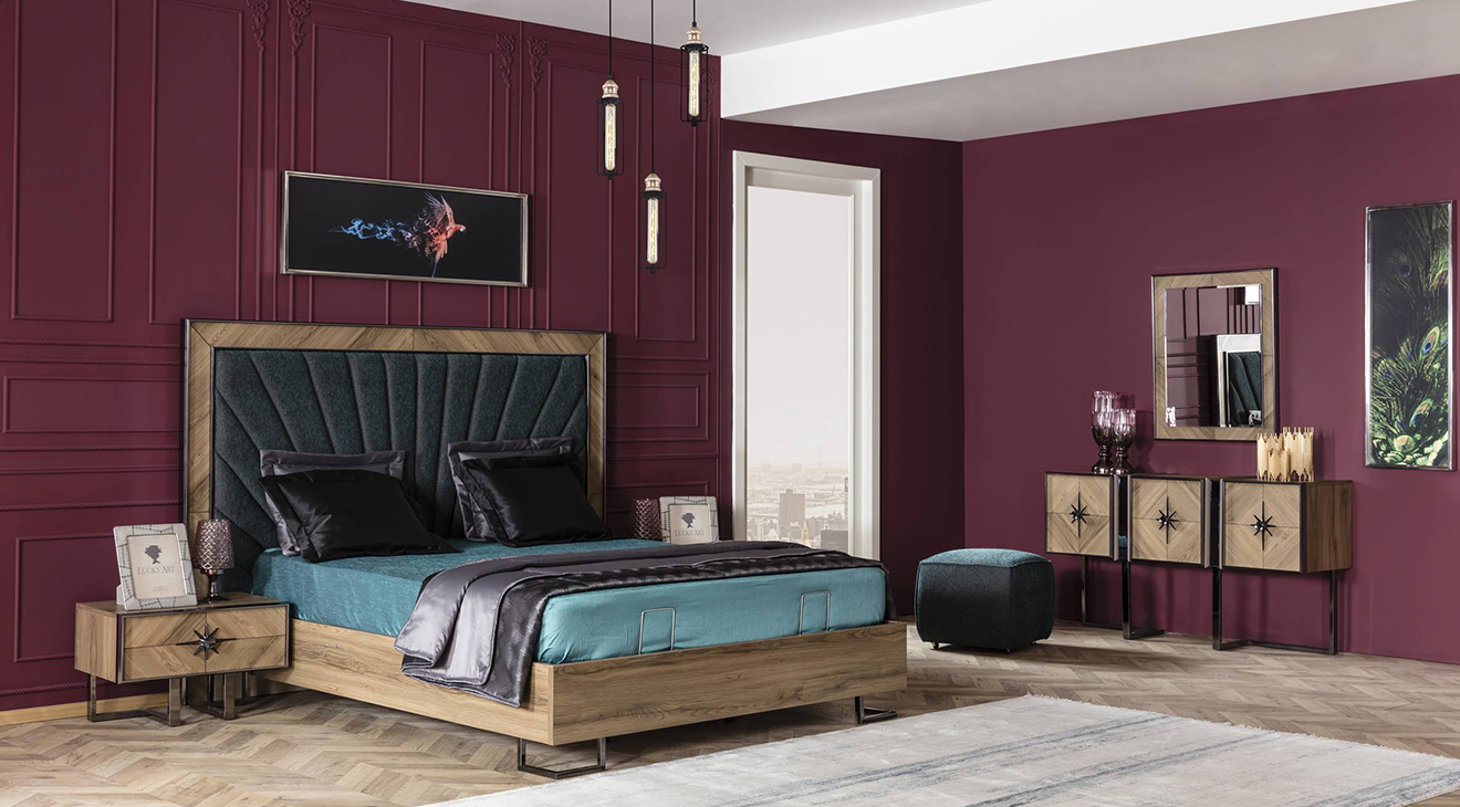 Voga Sürgü Kapaklı Yatak Odası Takımı Yatak Odası