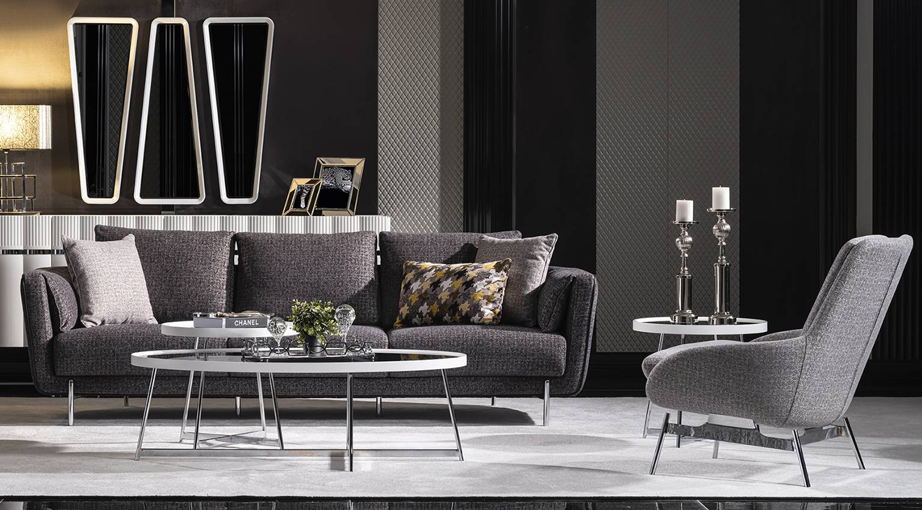 Aqua Metal Ayaklı Koltuk Takımı Koltuk Takımı